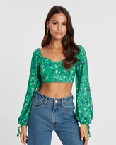 Thumbnail for your product : Dazie In Bloom Long Sleeve Crop Top