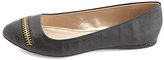Thumbnail for your product : Charlotte Russe Zipper-Topped Almond Toe Ballet Flats