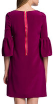 Thumbnail for your product : Cynthia Steffe Round-Neck Trumpet-Sleeve Minidress