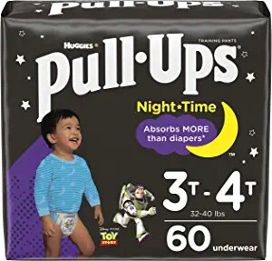 Pull-Ups Night-Time Boys' Training Pants, 3T-4T, 60 Ct