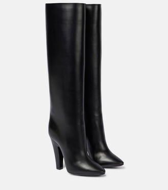 Saint Laurent 68 Leather Knee-High Boots - ShopStyle