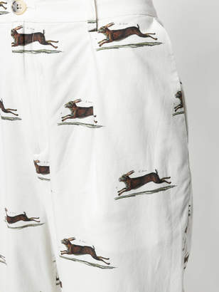 Aleksandr Manamis cropped hare print trousers
