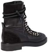 Thumbnail for your product : Casadei 30mm Chained Leather & Suede Boots