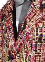 Thumbnail for your product : Alexander McQueen 'Wishing Tree' leather panel tweed oversized coat