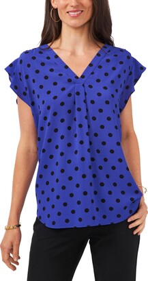 chaus split neck blouse