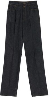 High waisted straight jeans