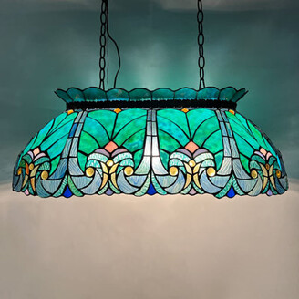 Bloomsbury Market Tiffany Pool Table Lights Dining Room Kitchen Island  Lighting 28" Wide Stained Glass Pendant Light Fixtures - ShopStyle