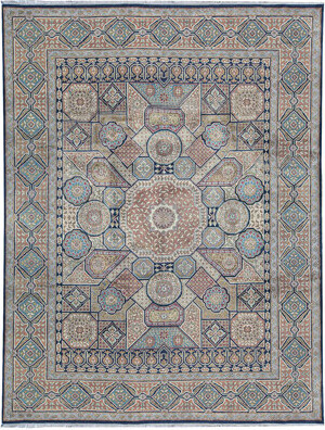 Bokara Rug Co. Inc. Hand-Knotted High-Quality Black and Gold Area Rug