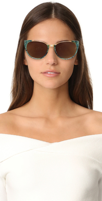 Linda Farrow Luxe Rimless Top Sunglasses
