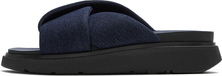 FitFlop GEN-FF Folded-Denim Slides Polyester-Cotton