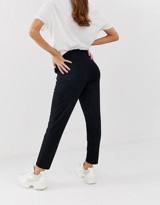 ASOS Maternity DESIGN Maternity under the bump ultimate jersey peg trousers in black