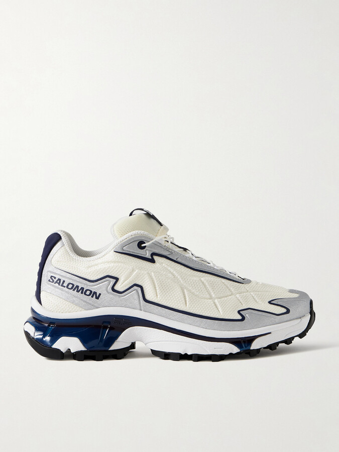 Salomon Xt-slate Rubber-trimmed Mesh Sneakers - Gray