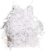 Thumbnail for your product : Cult Gaia Joey Ostrich Feather Halter Top