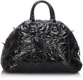 Thumbnail for your product : Prada Pre-Loved Black Patent Leather Quilted Vernice Weekender Italy