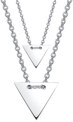 Kiz And Co Double Triangle Drop Necklace