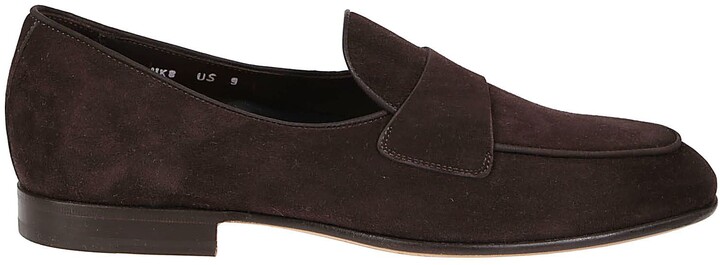 Mens Hackett London Piped Loafer HMS20641 Midnight Slip On Suede Loafer Shoes