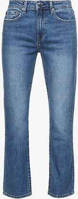 Pistola Denim Lennon boot-cut high-rise cropped stretch-organic denim-blend jeans