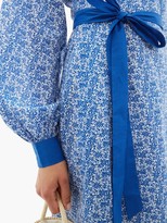 Thumbnail for your product : The Upside Kate Floral-print Cotton Wrap Dress - Blue White