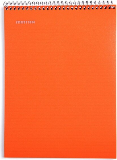 Mintra MintraTopBoundSpiralNotebook(Orange,CollegeRuled3pk)