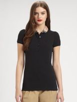 Thumbnail for your product : Burberry Check-Collar Polo
