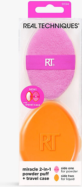 Real Techniques Miracle 2-In-1 Powder Puff and Travel Case