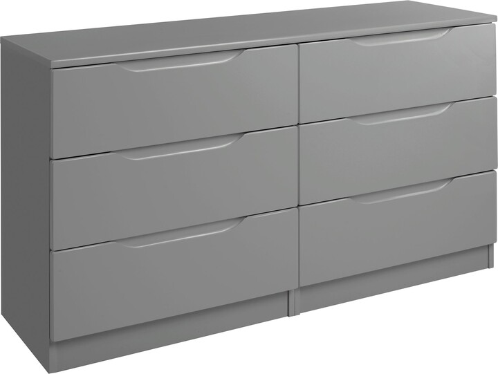 Dunelm Legato Wide 6 Drawer Chest Grey ShopStyle