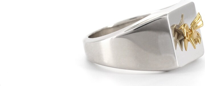 Origami Jewellery Silver Signet Ring Pegasus