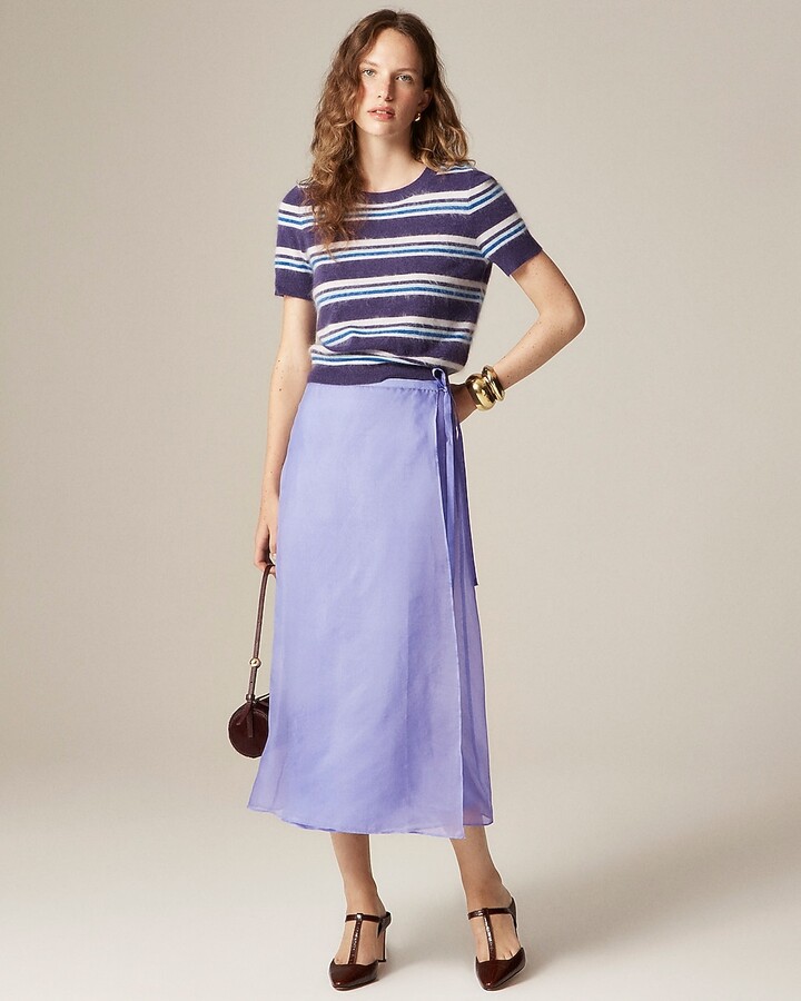 J.Crew Collection wrap skirt in silk organza