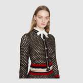 Thumbnail for your product : Gucci Lame blend cardigan with Web