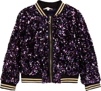 kids sequin bomber jacket