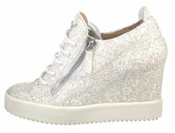 sequin wedge sneakers