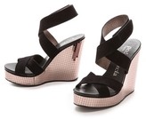Thumbnail for your product : Pedro Garcia Theresa Mirror Wedge Platform Sandals