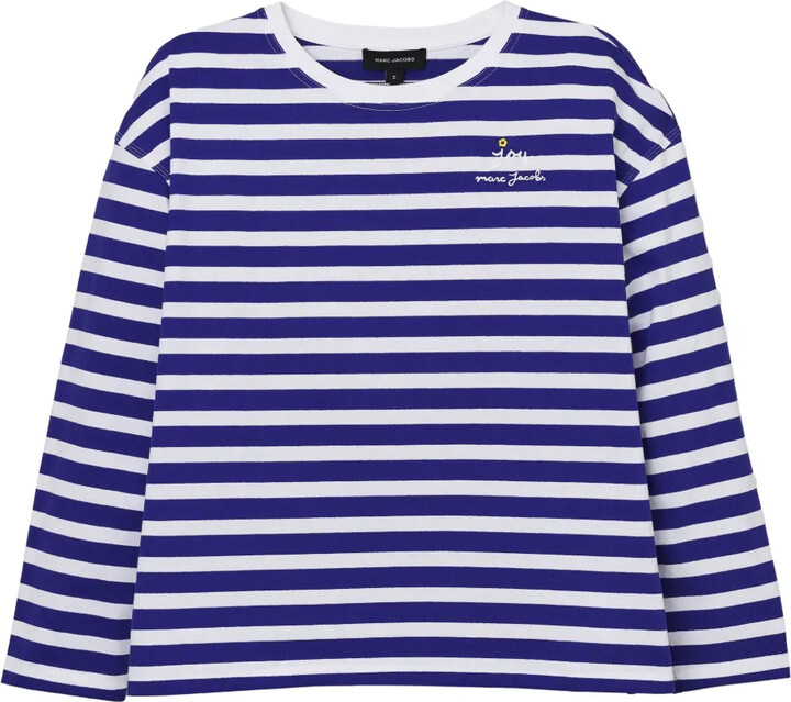 Marc Jacobs Striped Flower-Patch Top