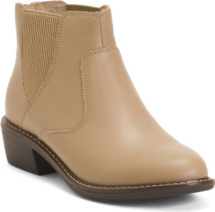 Meadow Leather Comfort Booties for Women | Leather/Man-Made Sole