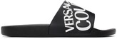 Thumbnail for your product : Versace Jeans Couture Black Rubber Logo Slides