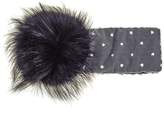 Thumbnail for your product : Black Grey Fur Pom Pom Headband