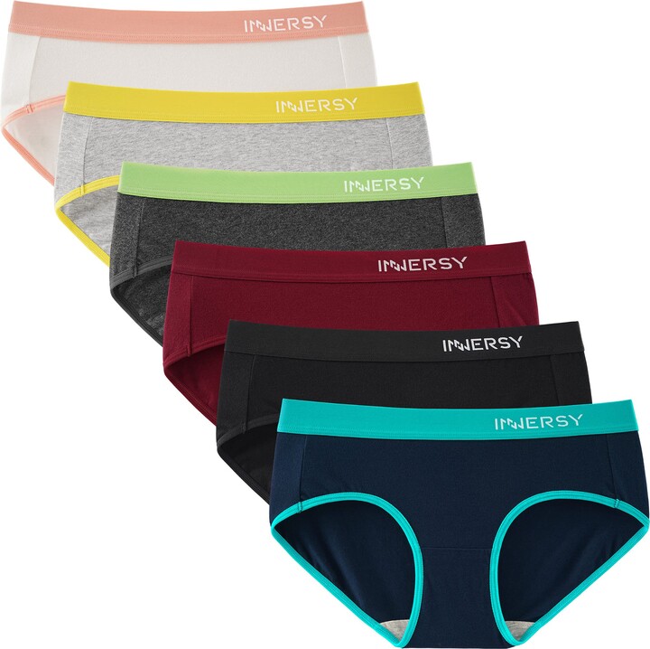 INNERSY Womens Underwear Multipack Soft Cotton Sports Knickers Ladies