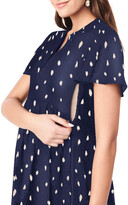 Thumbnail for your product : Loyal Hana Maternity Lily Printed Flutter-Sleeve Midi Dress