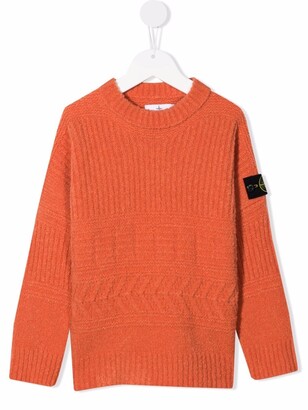 Stone Island Junior Ribbed-Knit Logo Patch Jumper - ShopStyle Boys' Sweaters