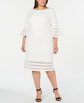 calvin klein plus size capelet sheath dress