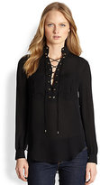 Thumbnail for your product : Haute Hippie Gypsy Lace-Up Blouse