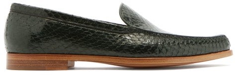 Gabriela Hearst Renault Elaphe Loafers - Womens - Dark Green Gabriela Hearst Renault Elaphe Loafers - Womens - Dark Green