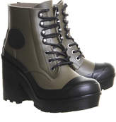 Thumbnail for your product : Hunter Bullseye Lace Up Boots Swamp Green Black