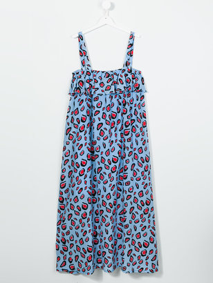 MSGM Kids - leopard print dress - kids - Silk - 14 yrs