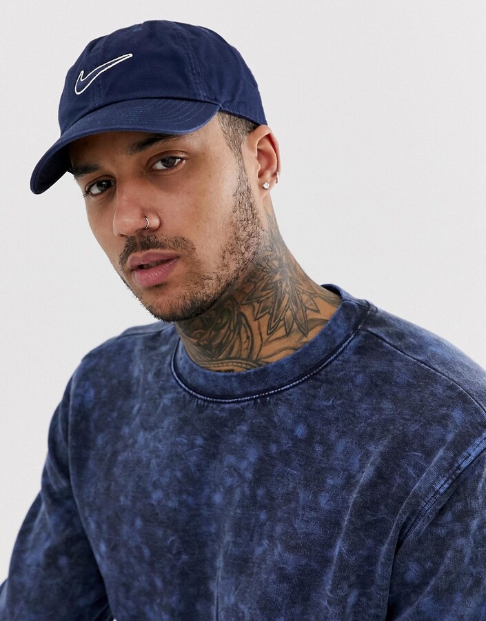 Nike H86 Swoosh washed cap in navy - ShopStyle Hats