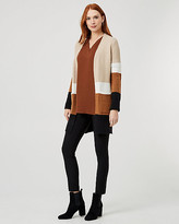Thumbnail for your product : Le Château Stripe Boucle Open-Front Cardigan