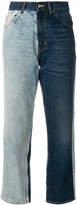 Thumbnail for your product : Golden Goose cropped split colour jeans