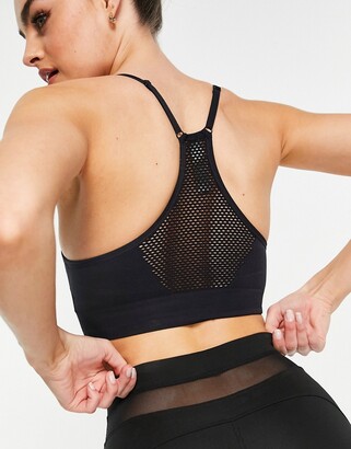 Dorina Bellagio non padded plunge front sports bra in black - BLACK