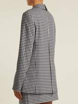 Thumbnail for your product : Tibi Single Breasted Back Zip Gingham Blazer - Womens - Black White