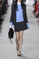 Thumbnail for your product : Michael Kors Collection - Double-breasted Wool-crepe Blazer - Navy